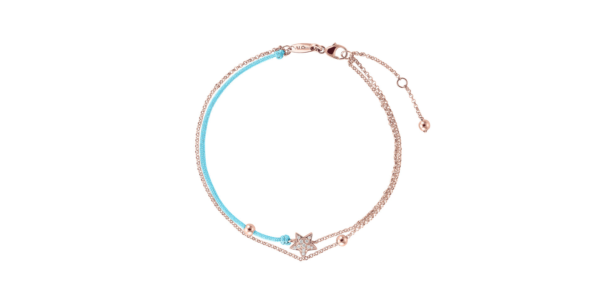 Diamantový náramek se šňůrkou Dream Message