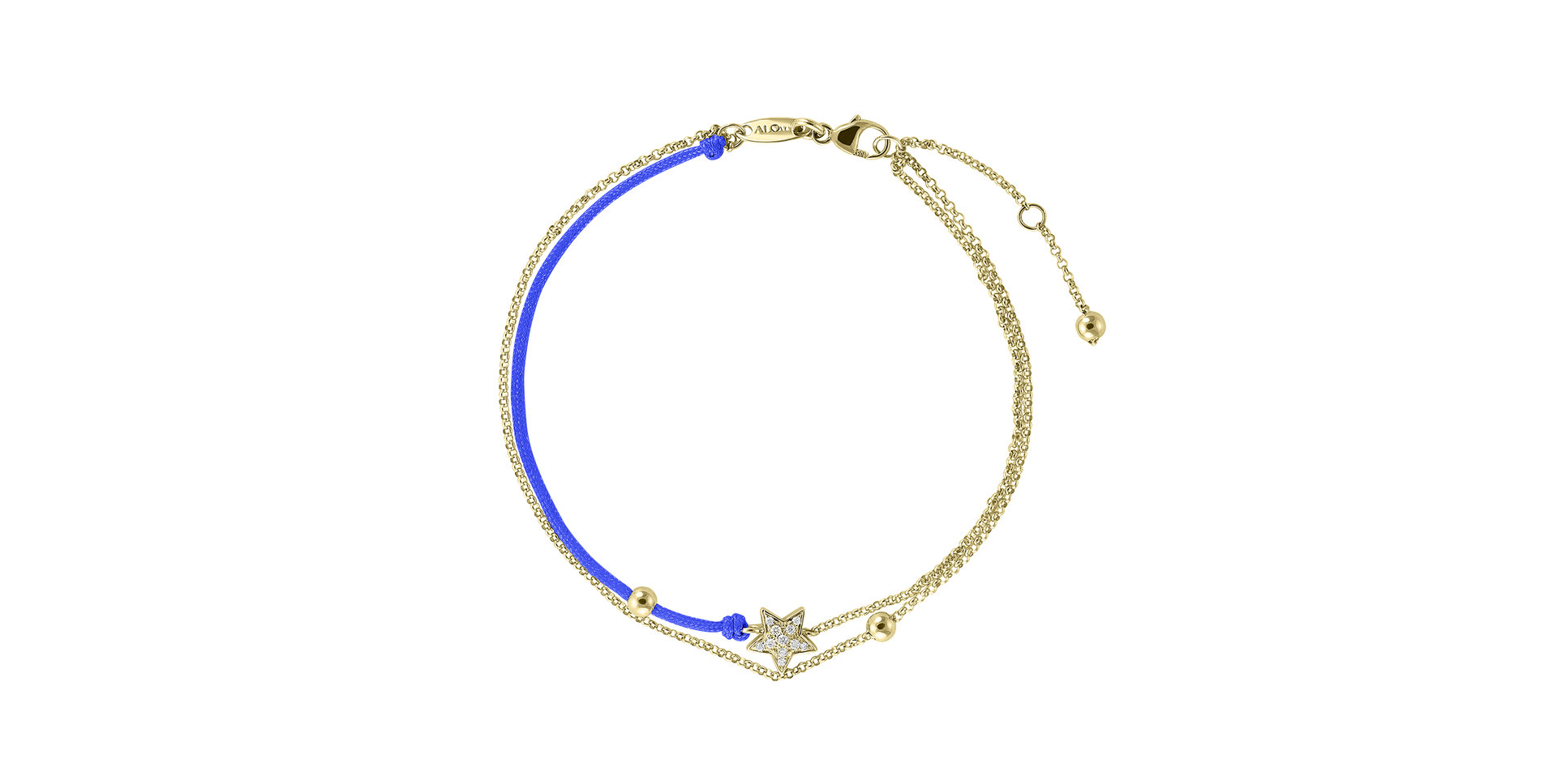 Diamantový náramek se šňůrkou Dream Message