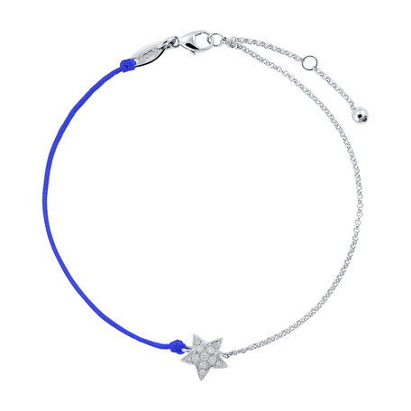 Diamantový náramek se šňůrkou Be a Star