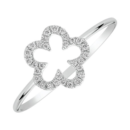 Prsten s diamanty Glamour Flower