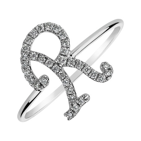 Prsten s diamanty Curly Glittery R