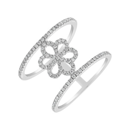 Prsten s diamanty Glamour Flower
