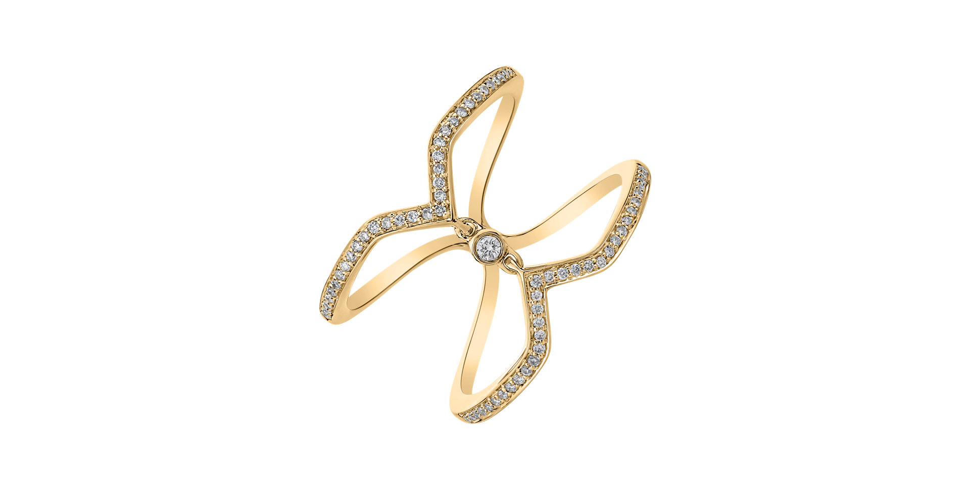 Prsten s diamanty Sun Choker