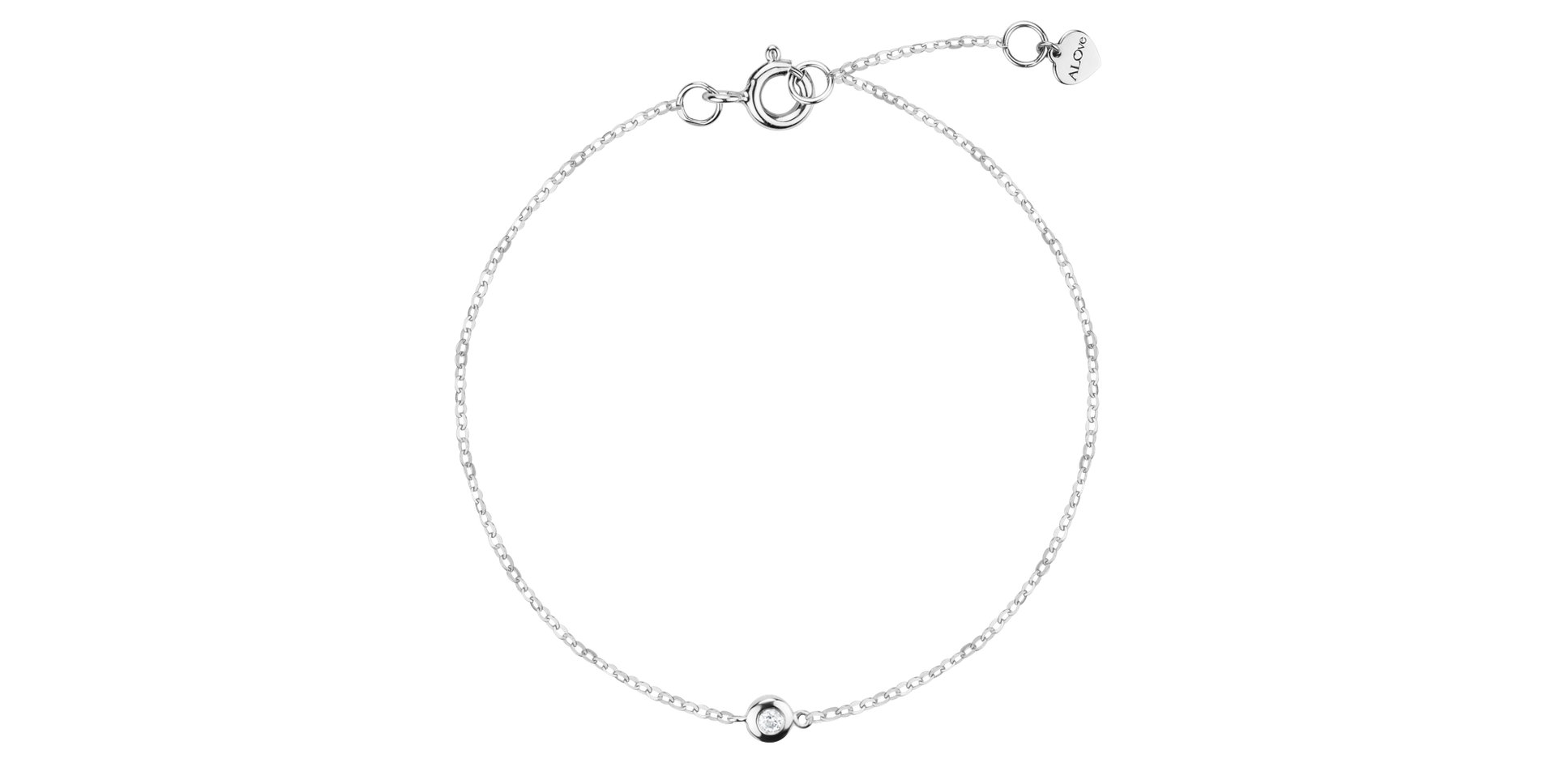 Náramek s diamantem Lovely Drop