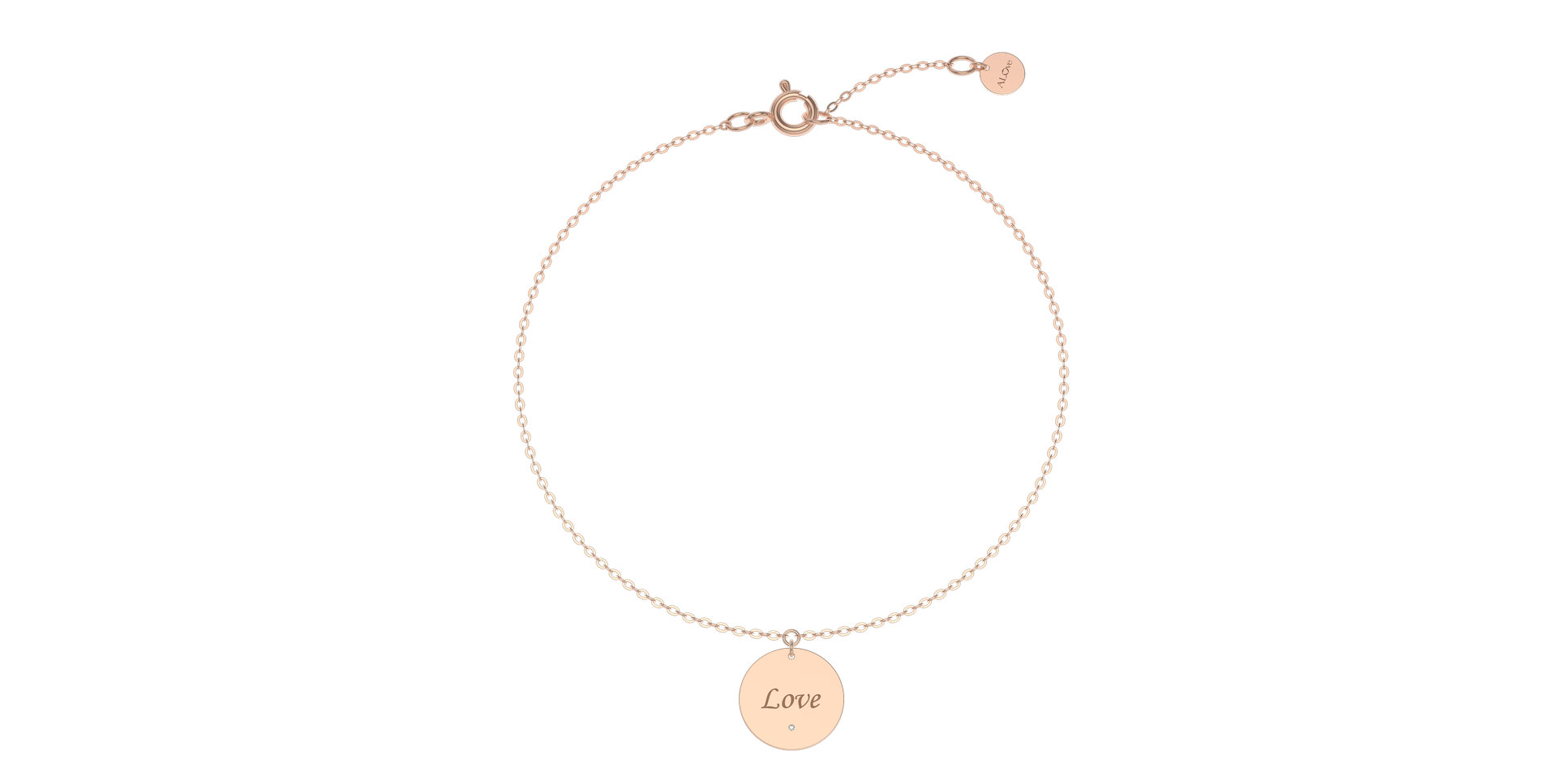 Náramek s diamantem Love