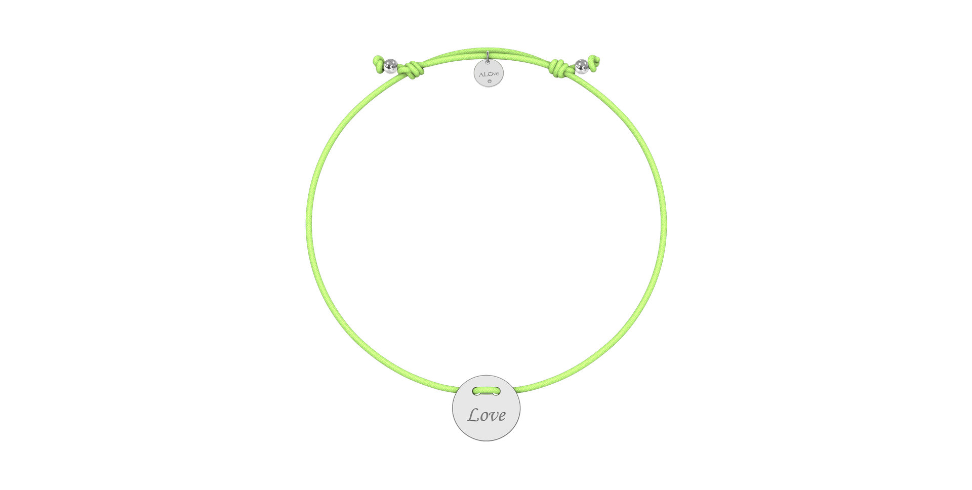 Diamantový náramek se šňůrkou Love