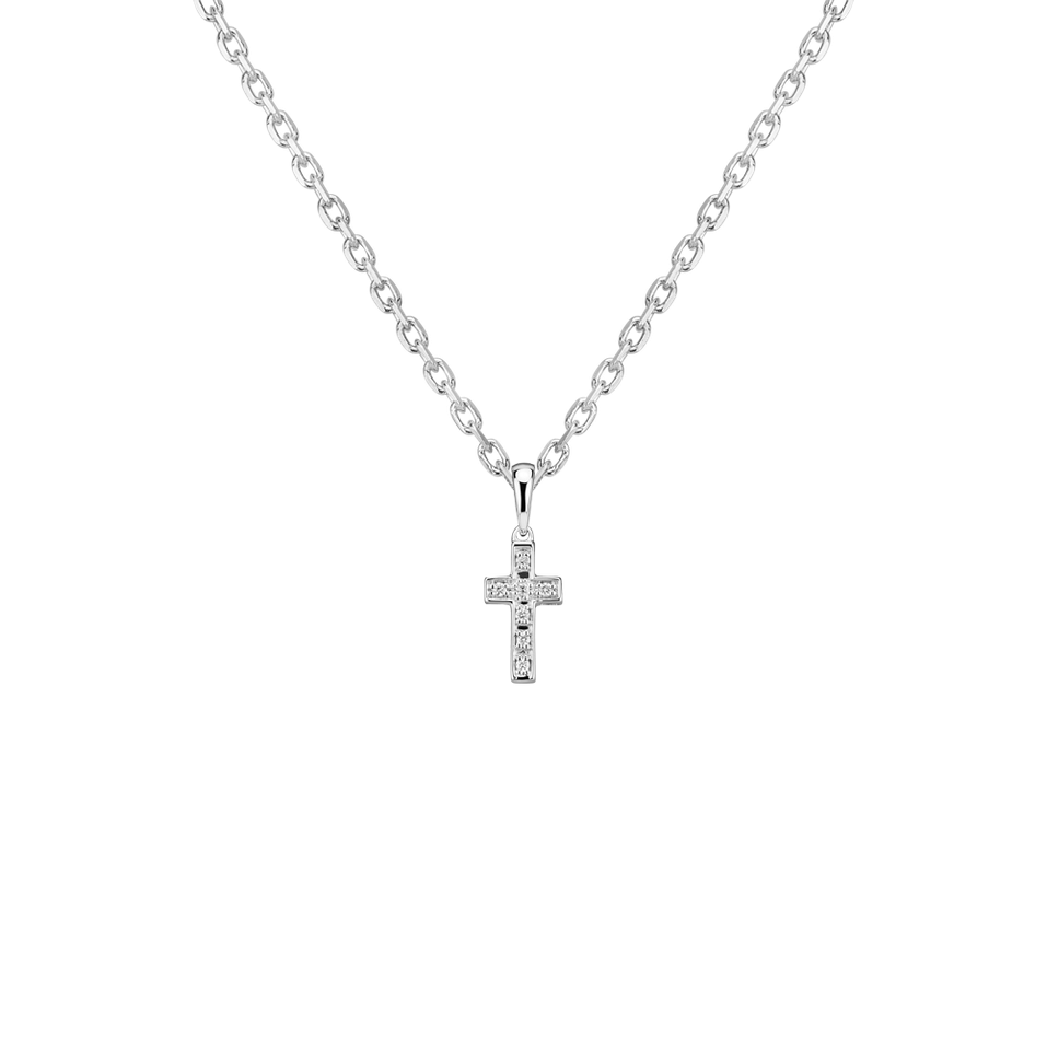 Přívěsek s diamanty Small Cross