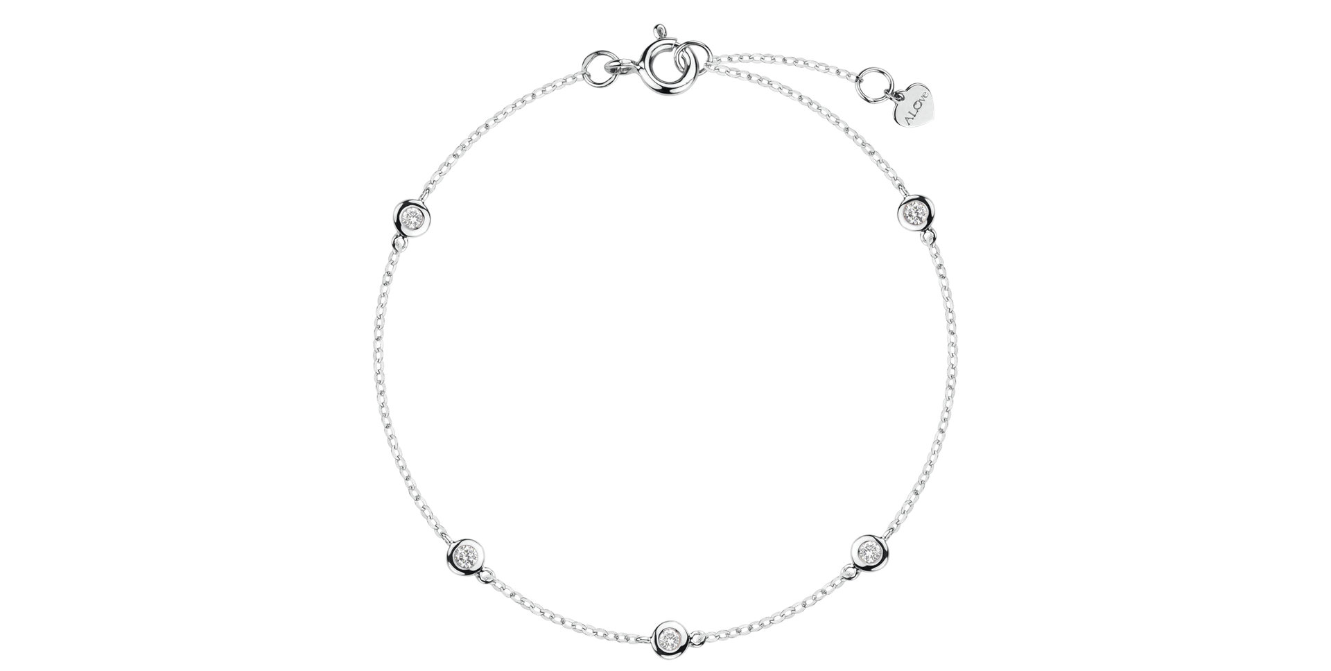 Náramek s diamanty Dots