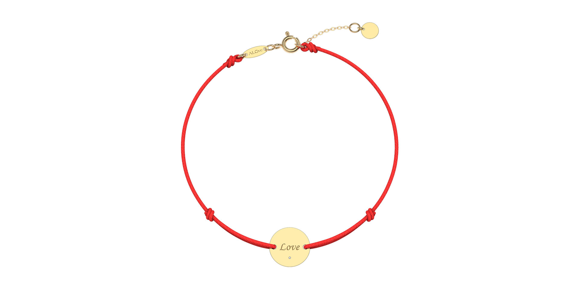 Diamantový náramek se šňůrkou Simple Love