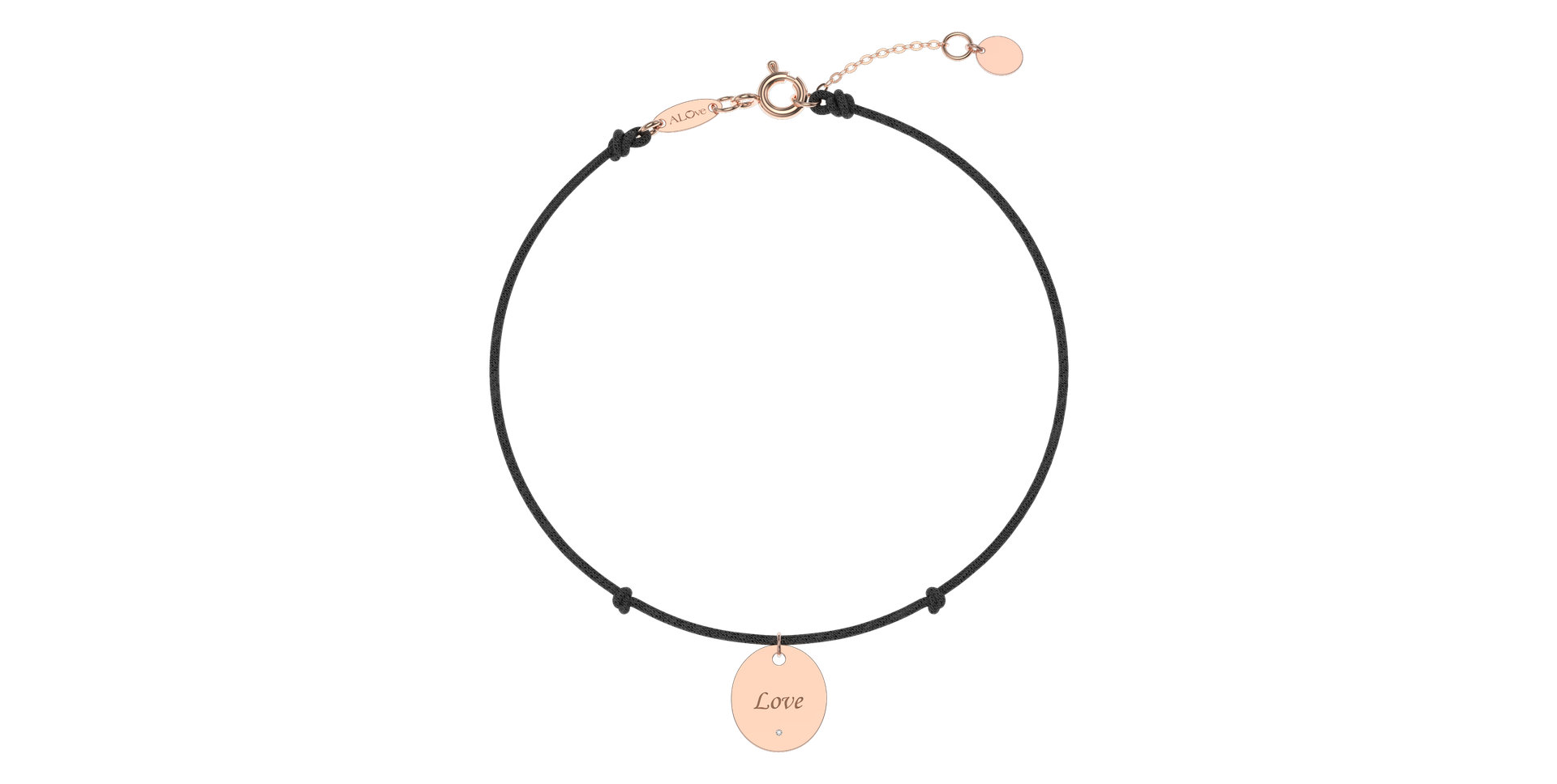 Diamantový náramek se šňůrkou Secret Love