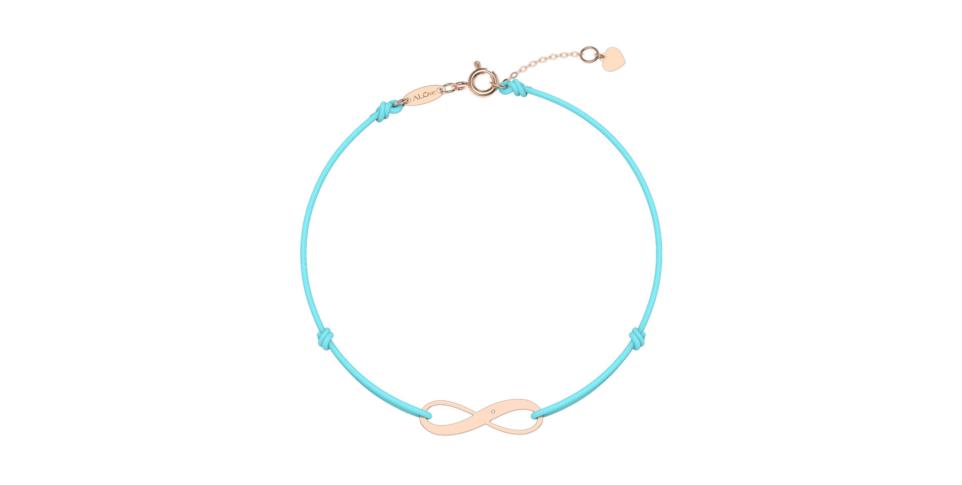 Diamantový náramek se šňůrkou Infinity