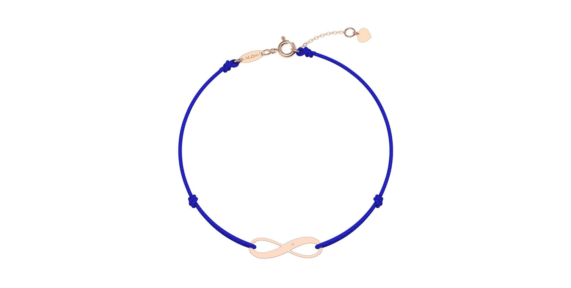 Diamantový náramek se šňůrkou Infinity