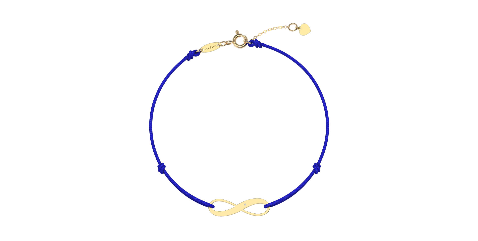 Diamantový náramek se šňůrkou Infinity