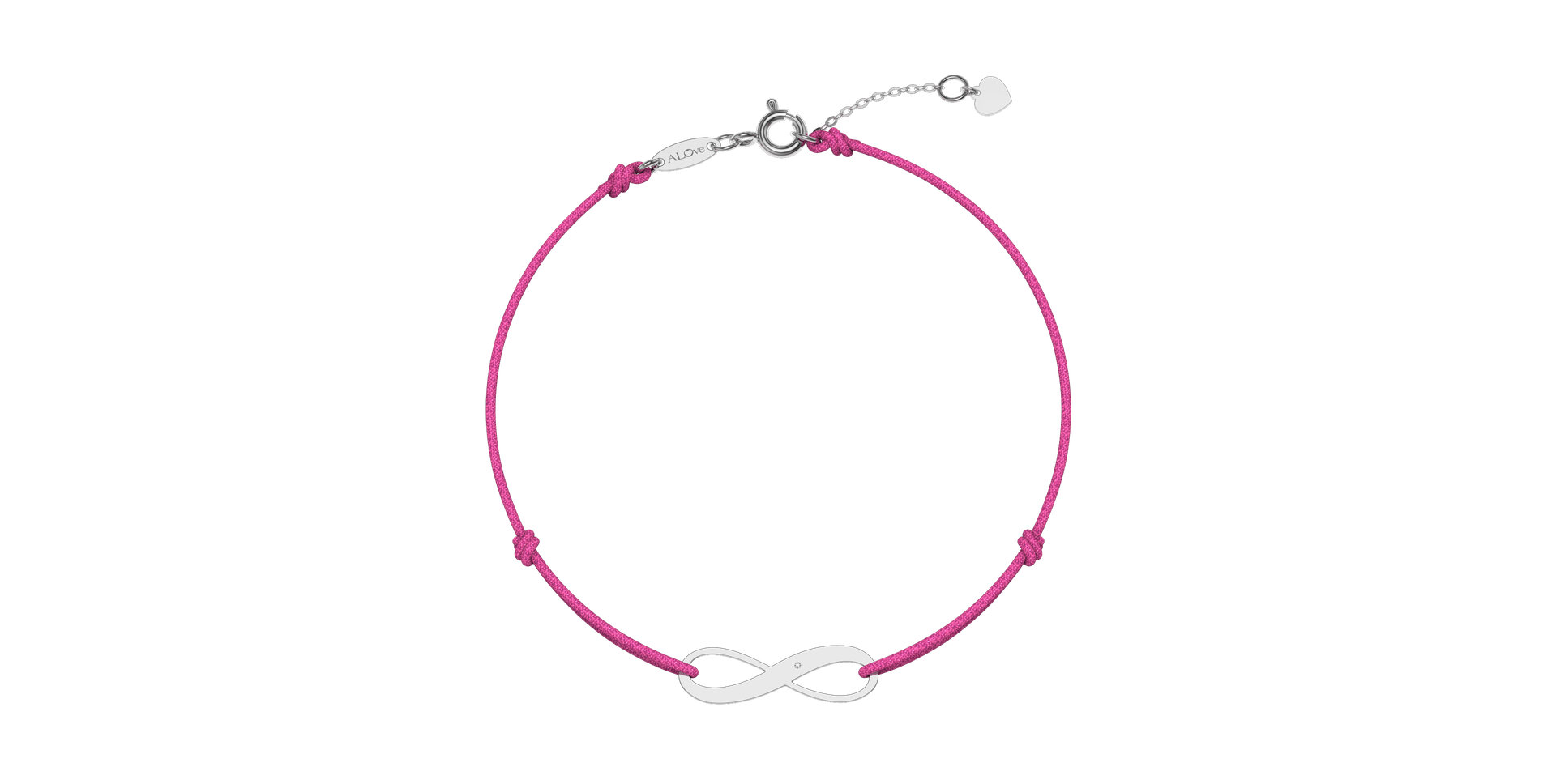 Diamantový náramek se šňůrkou Infinity