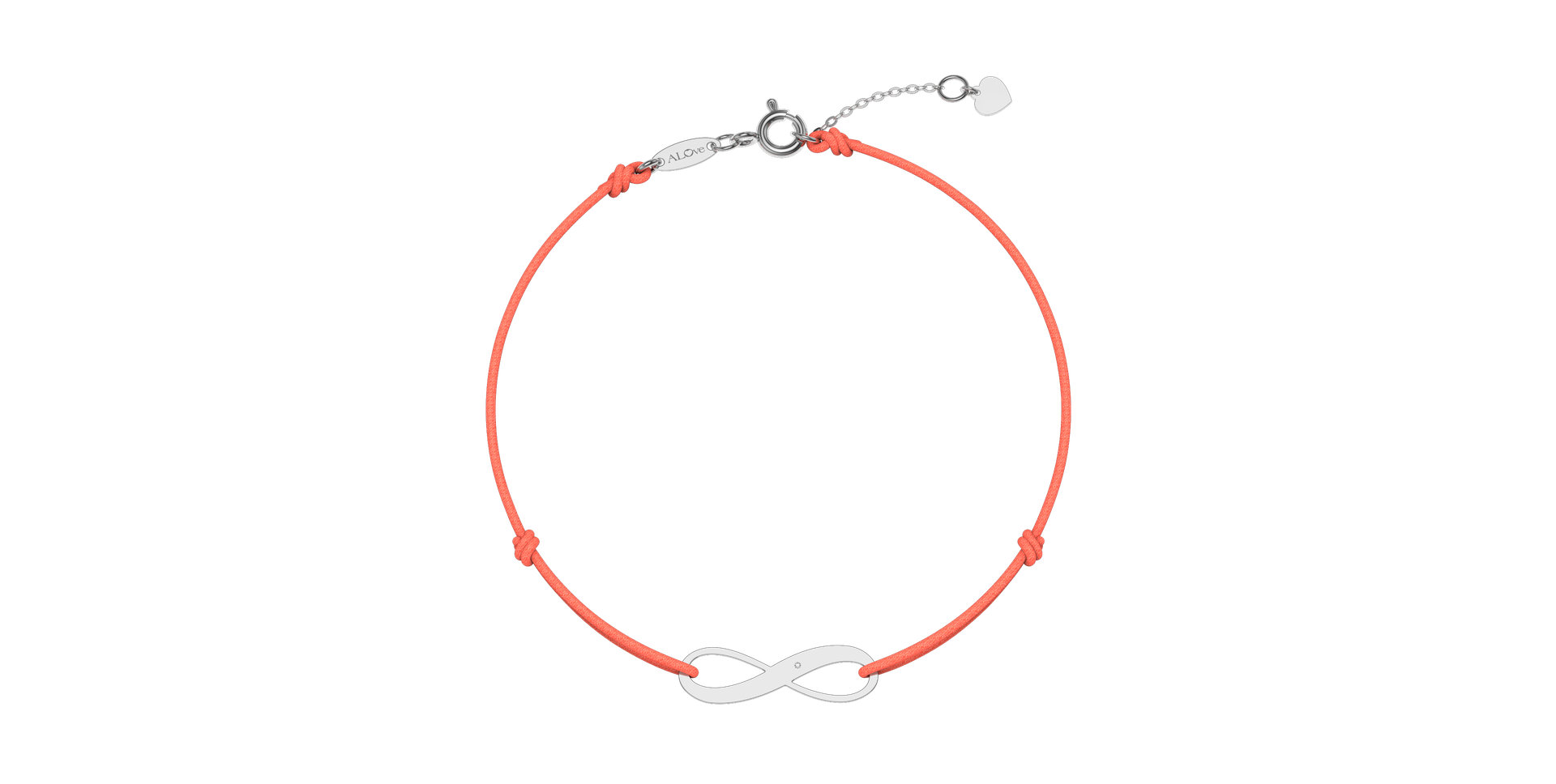 Diamantový náramek se šňůrkou Infinity