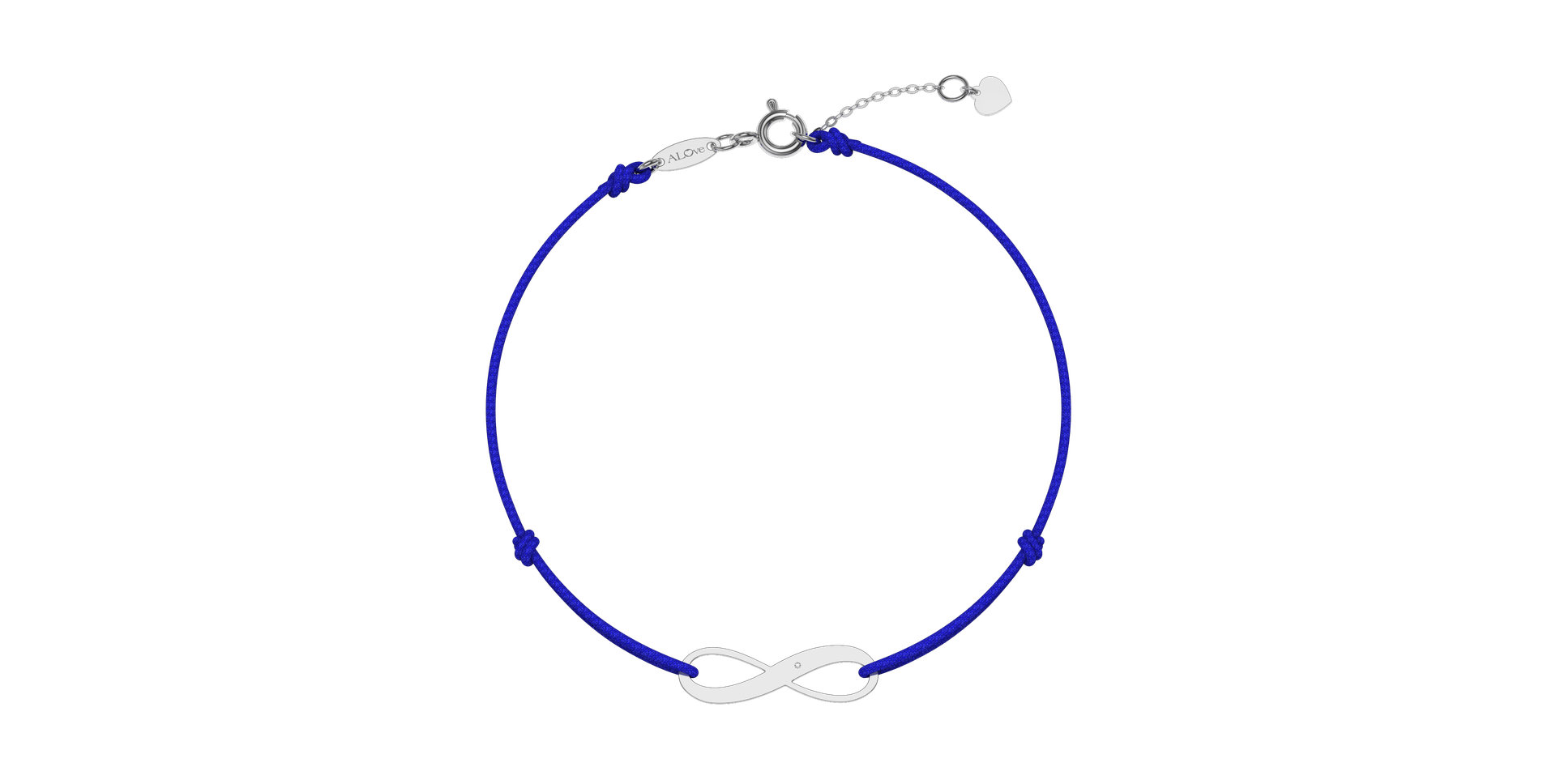 Diamantový náramek se šňůrkou Infinity