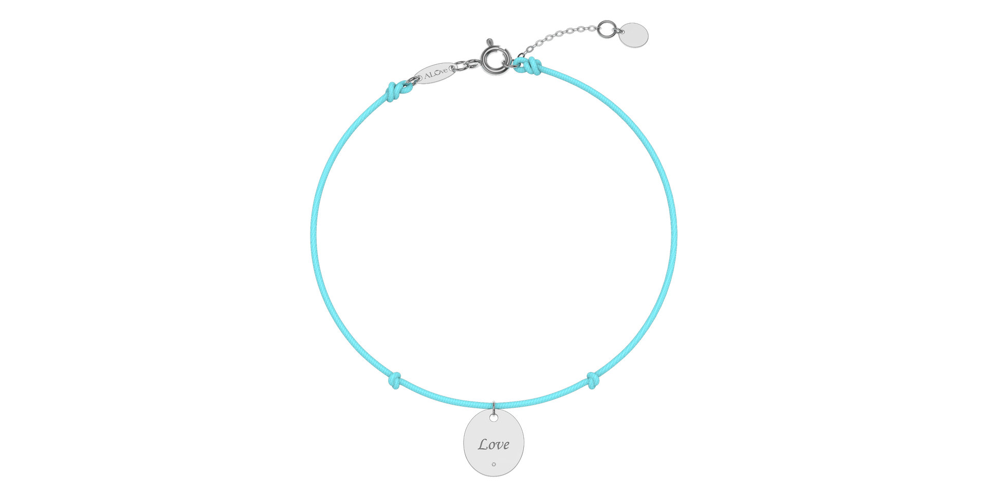 Diamantový náramek se šňůrkou Secret Love