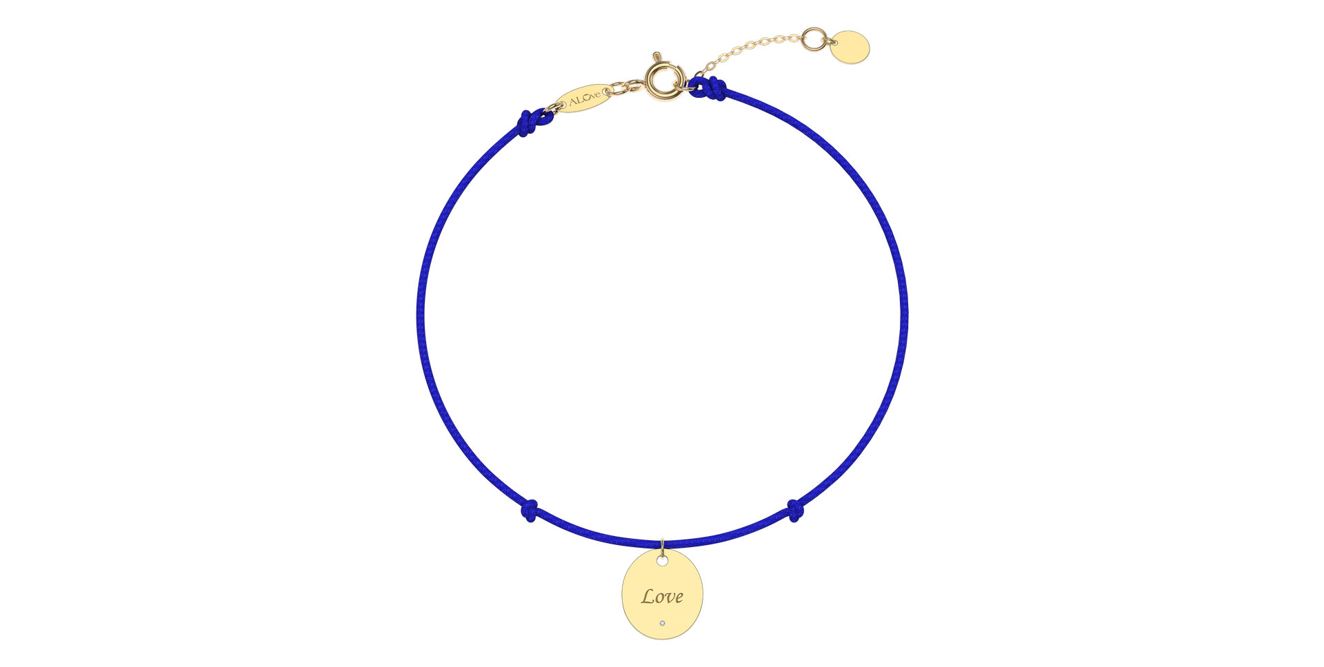 Diamantový náramek se šňůrkou Secret Love