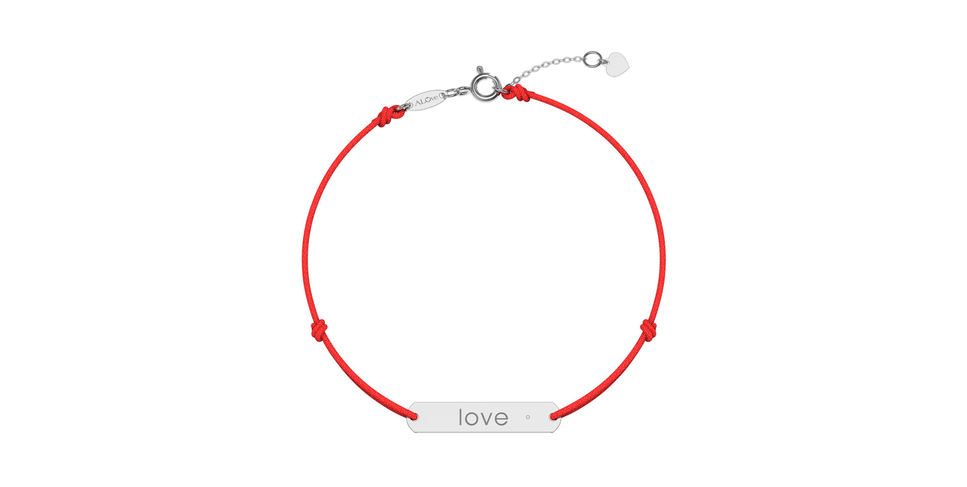 Diamantový náramek se šňůrkou Amour Love