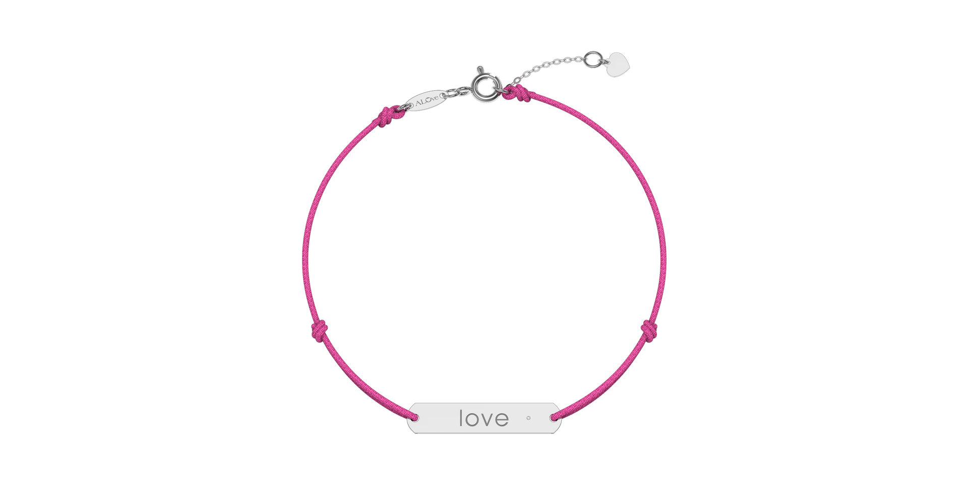 Diamantový náramek se šňůrkou Amour Love