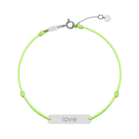 Diamantový náramek se šňůrkou Amour Love