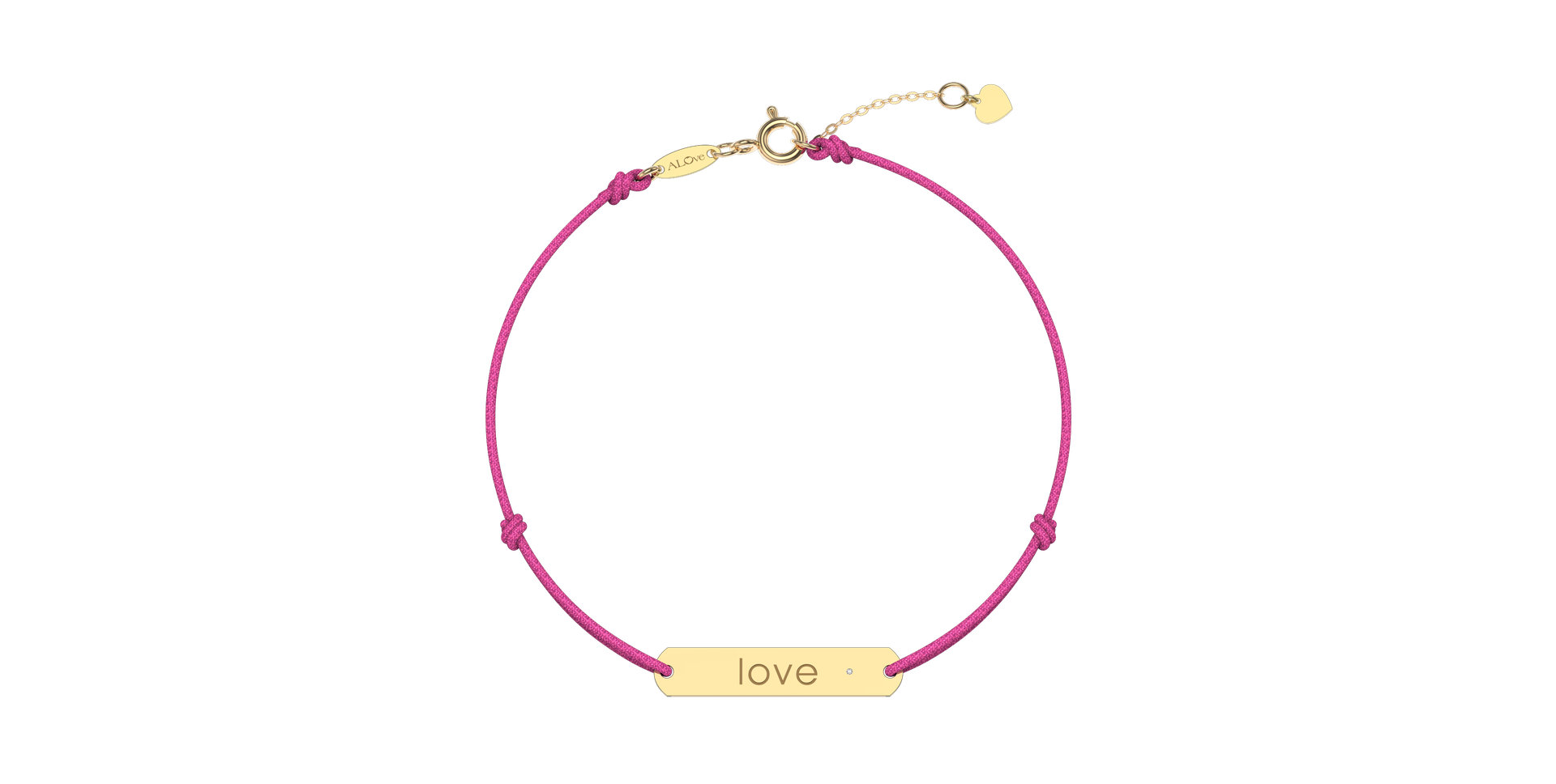 Diamantový náramek se šňůrkou Amour Love