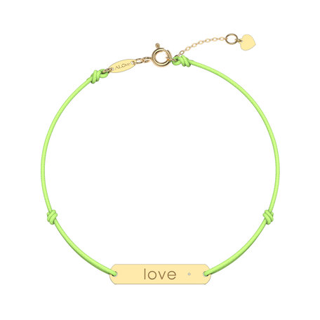 Diamantový náramek se šňůrkou Amour Love