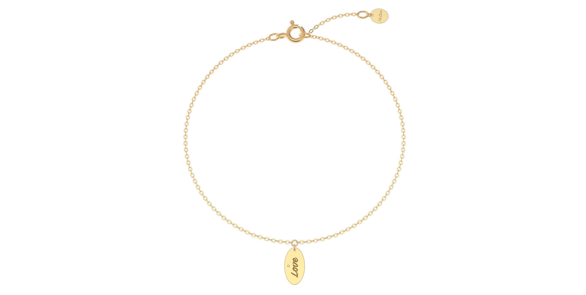 Náramek s diamantem Love Amour Message