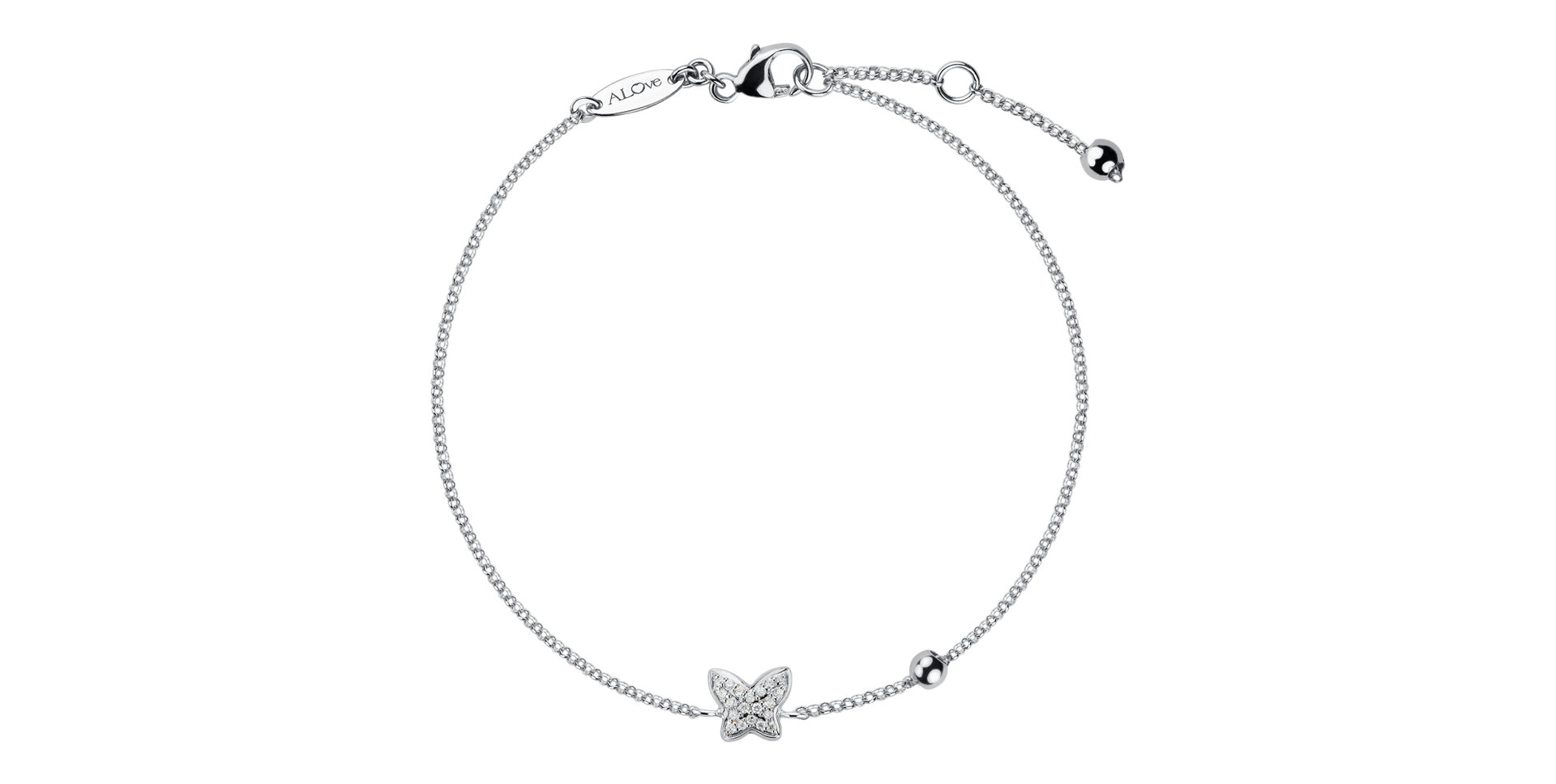 Náramek s diamanty My Butterfly