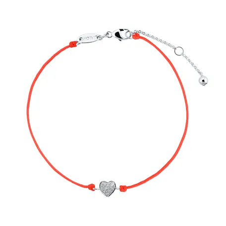 Diamantový náramek se šňůrkou My Heart