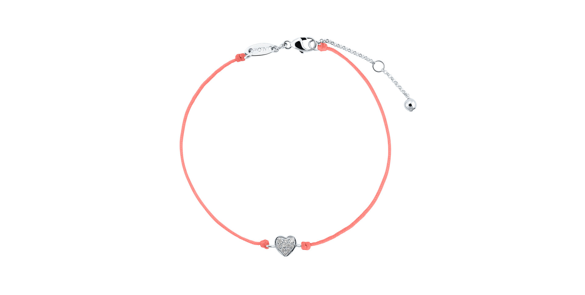 Diamantový náramek se šňůrkou My Heart