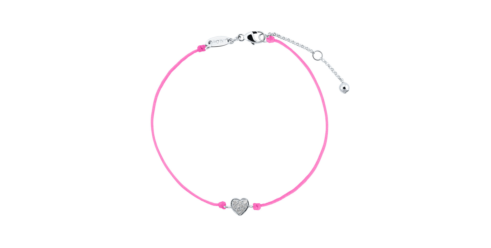 Diamantový náramek se šňůrkou My Heart