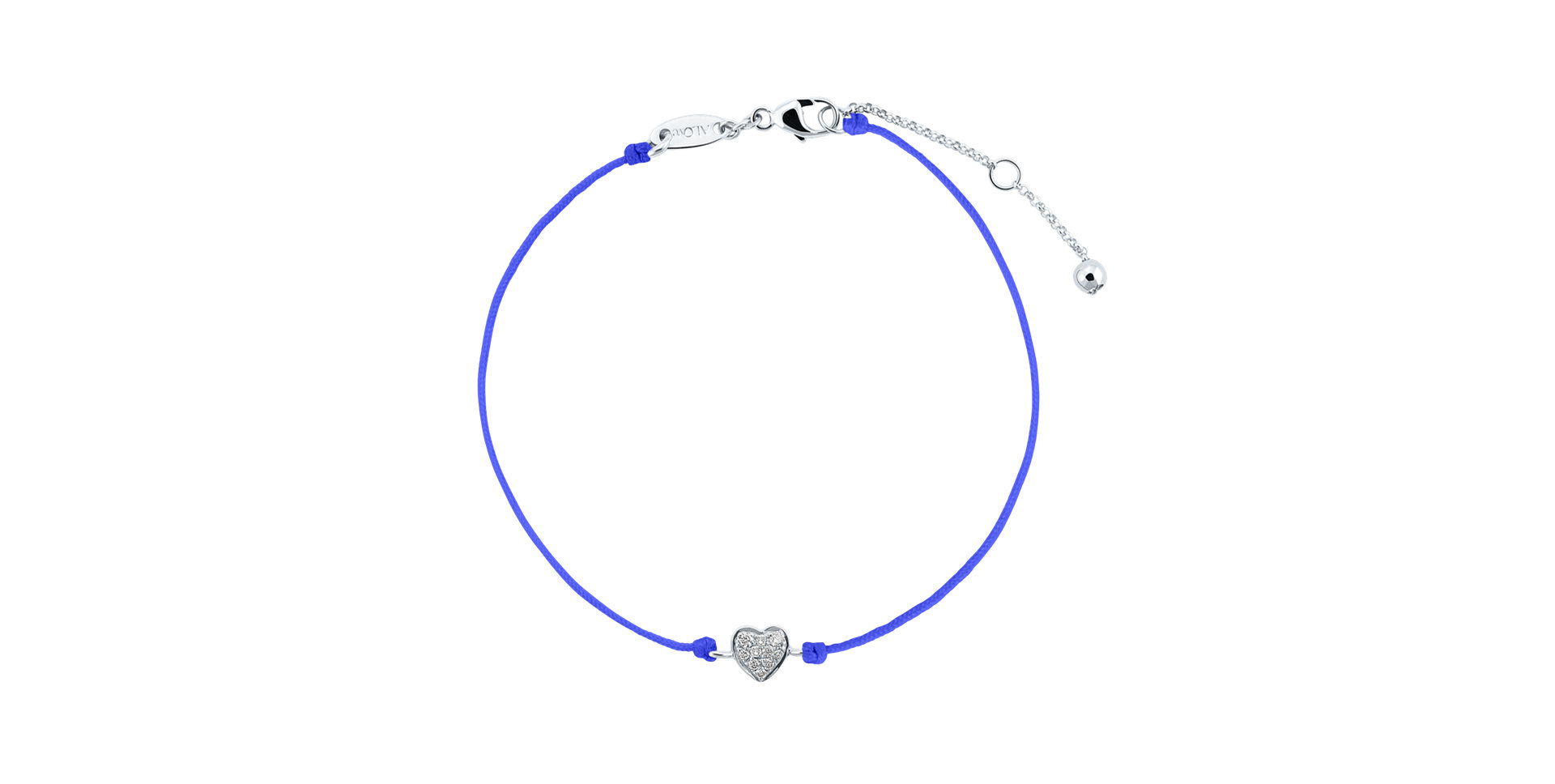 Diamantový náramek se šňůrkou My Heart