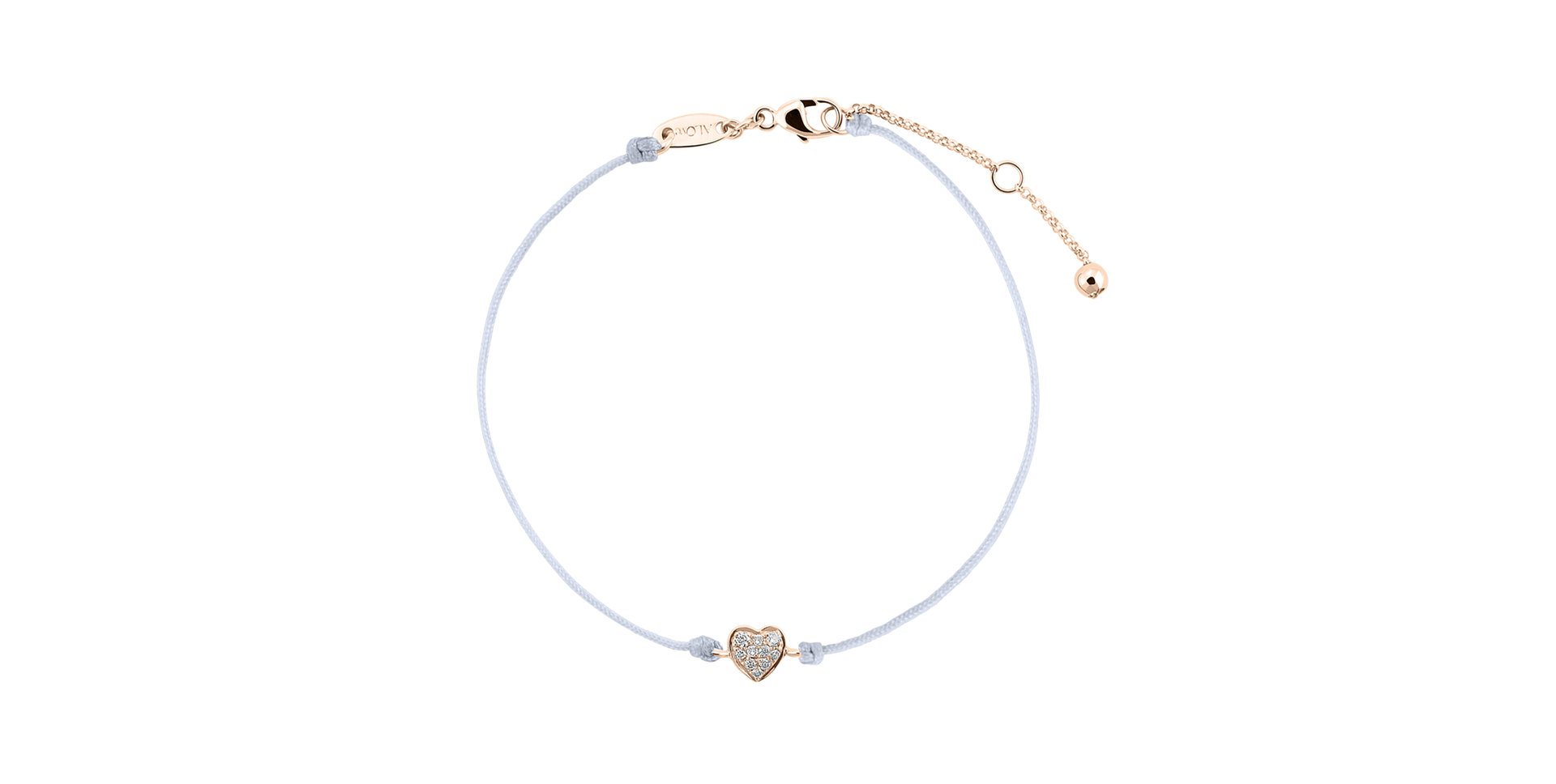 Diamantový náramek se šňůrkou My Heart