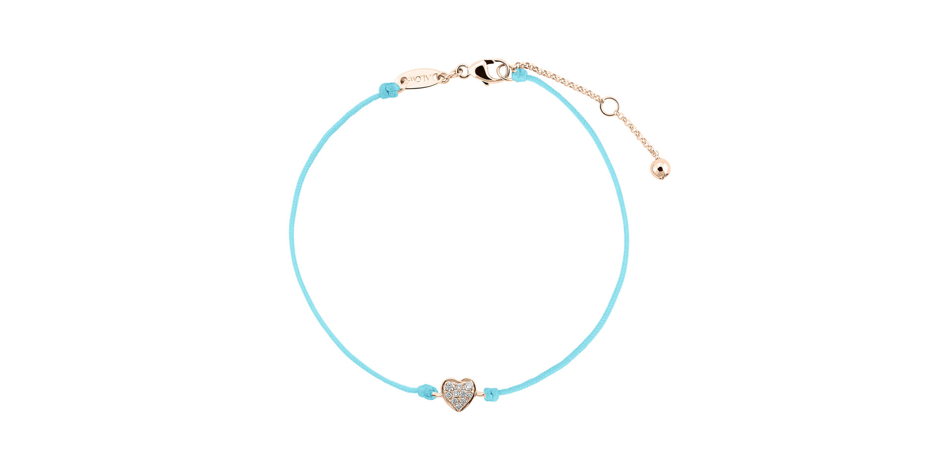 Diamantový náramek se šňůrkou My Heart