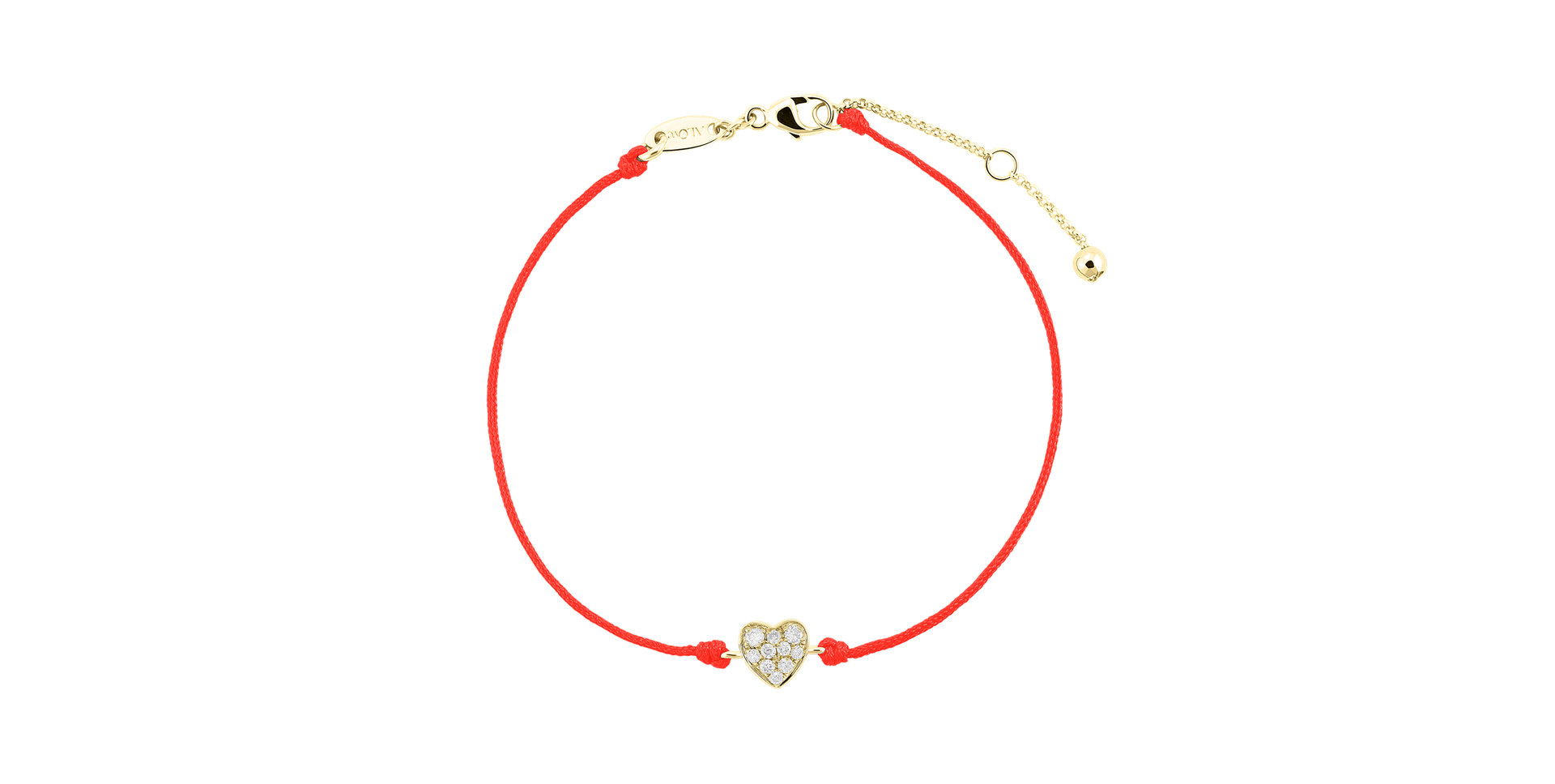 Diamantový náramek se šňůrkou My Heart