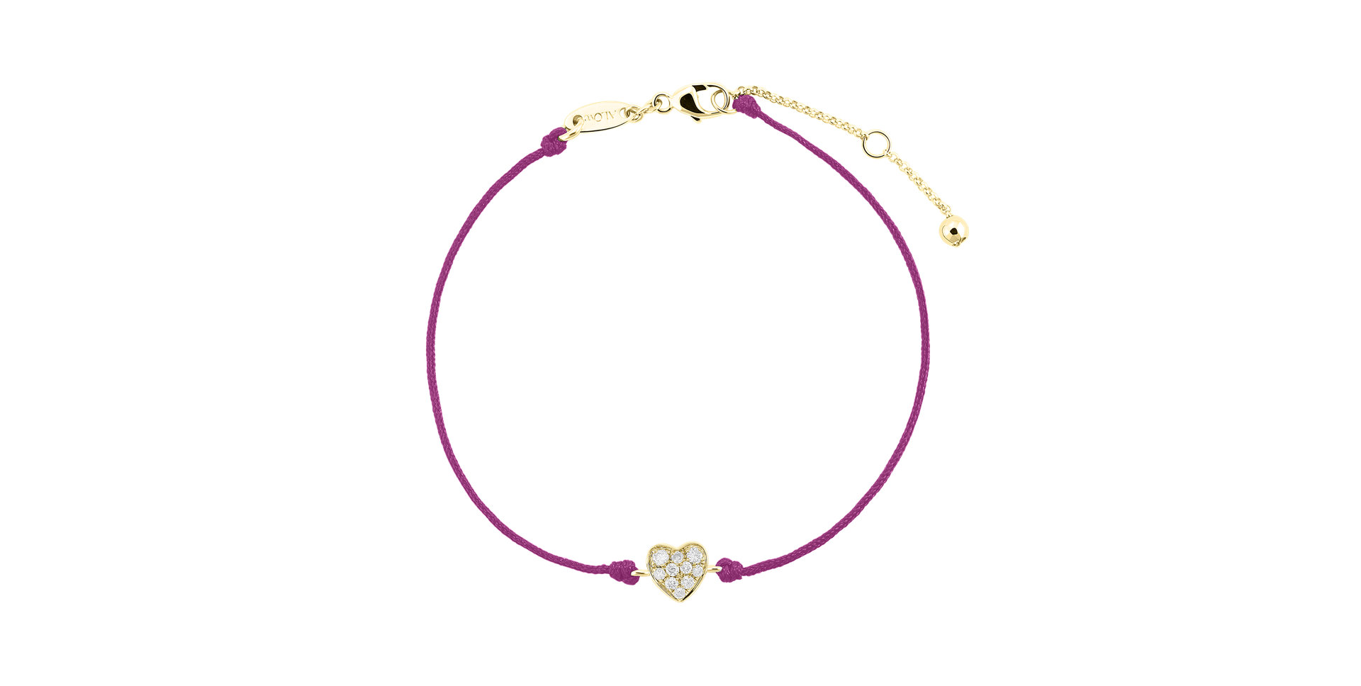 Diamantový náramek se šňůrkou My Heart
