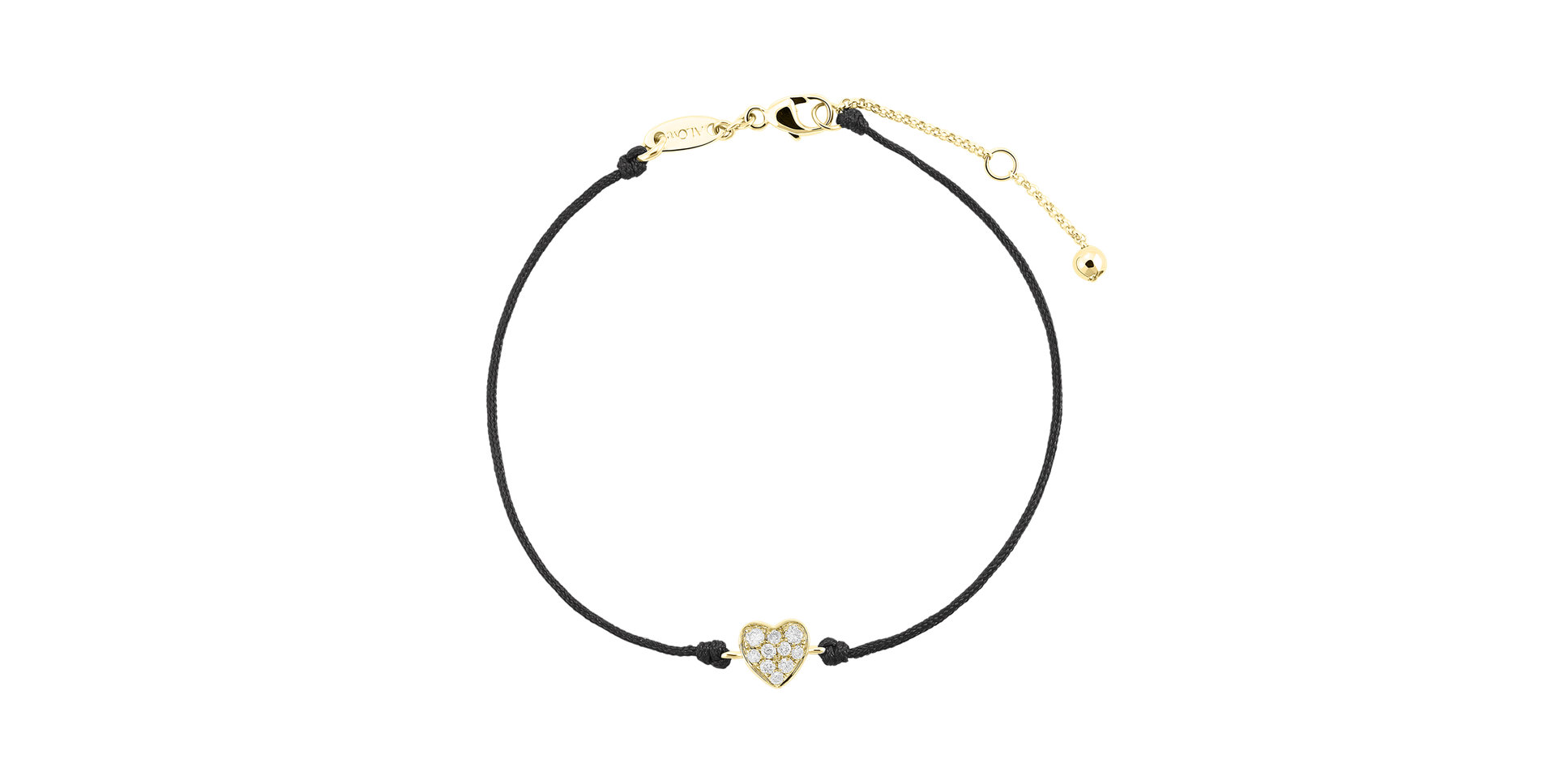 Diamantový náramek se šňůrkou My Heart