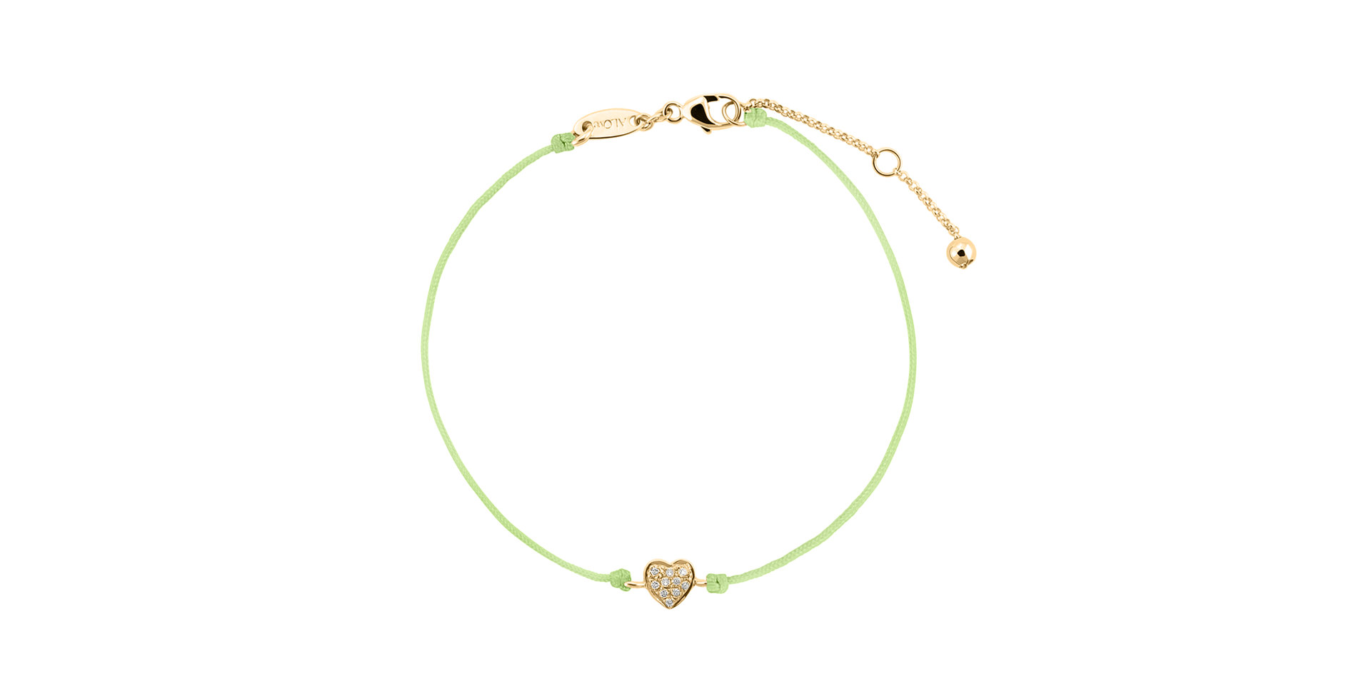 Diamantový náramek se šňůrkou My Heart