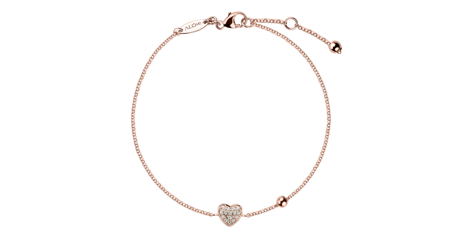Náramek s diamanty My Heart