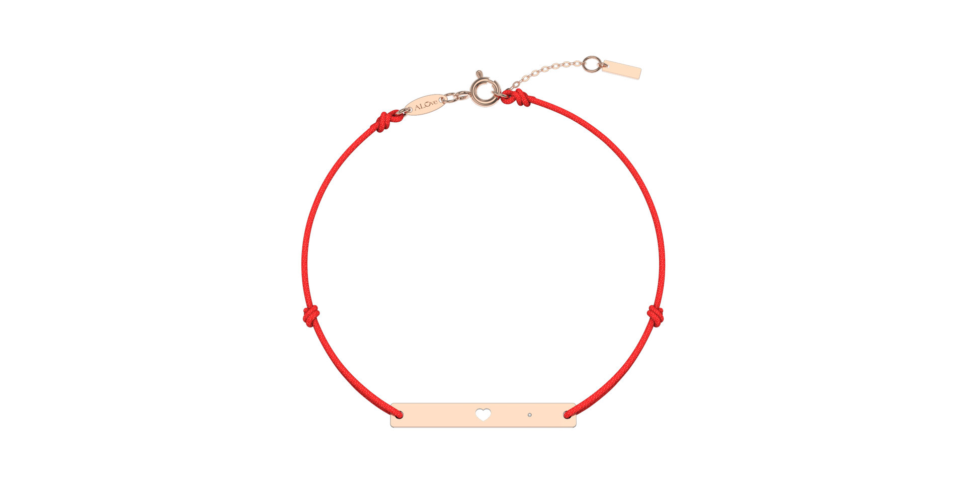 Diamantový náramek se šňůrkou Love U