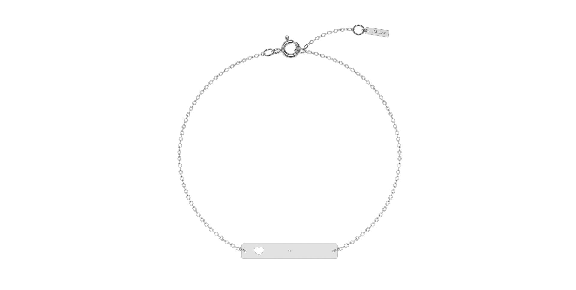 Náramek s diamantem Message Love