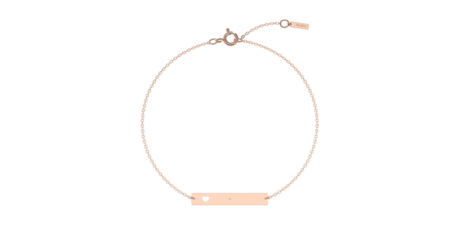 Náramek s diamantem Message Love