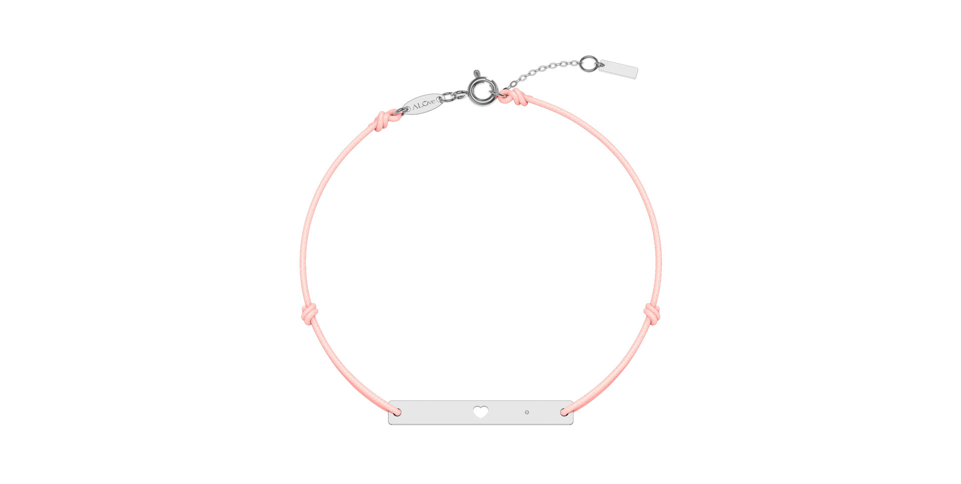 Diamantový náramek se šňůrkou Love U