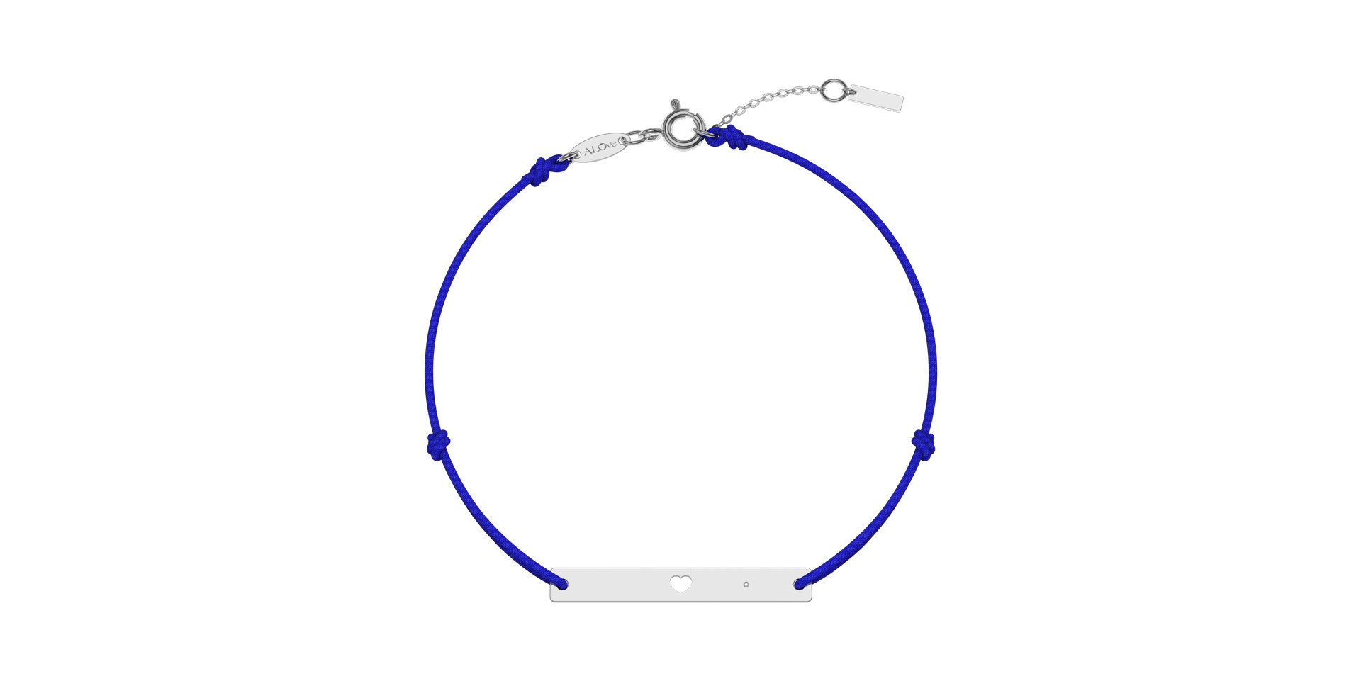 Diamantový náramek se šňůrkou Love U