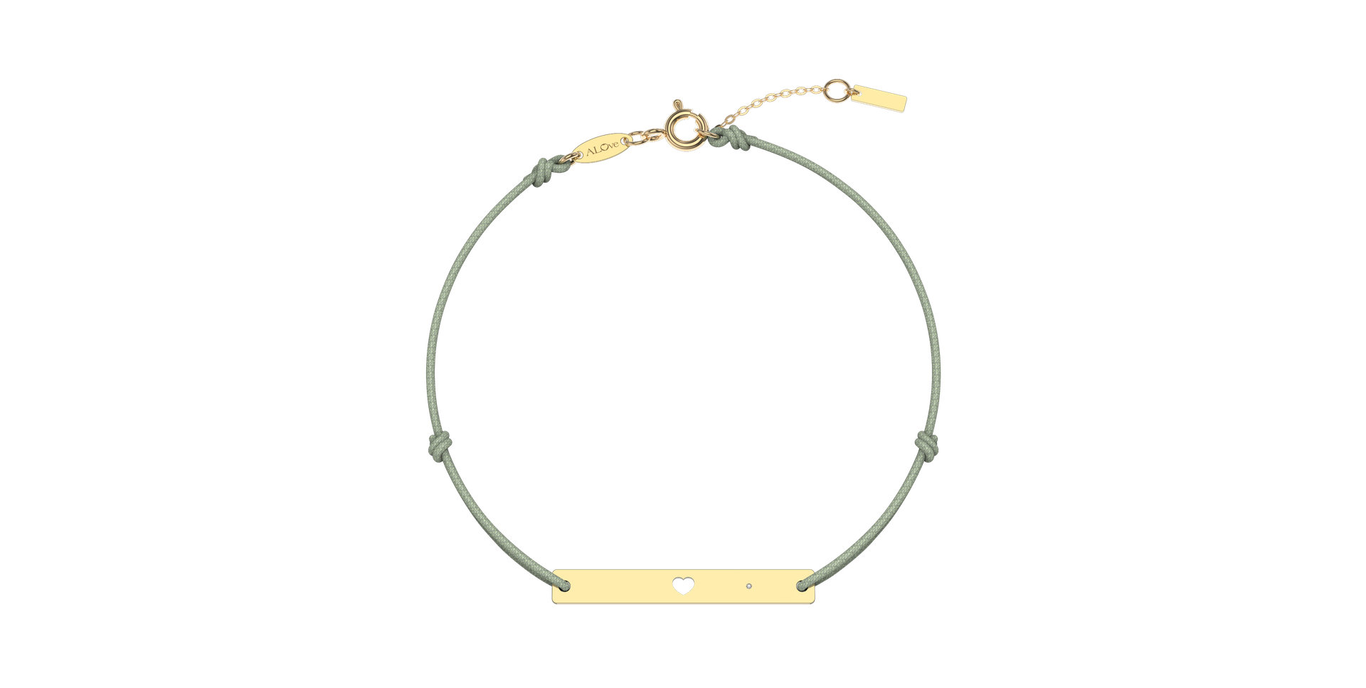 Diamantový náramek se šňůrkou Love U