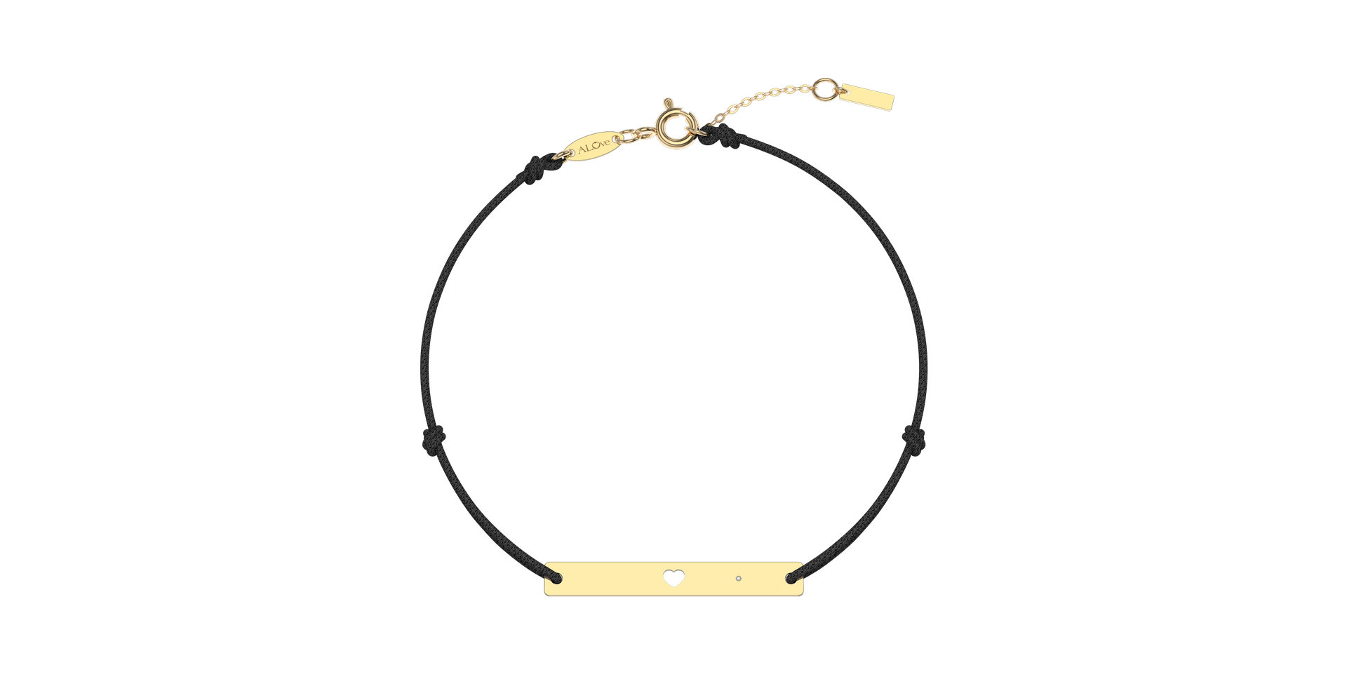 Diamantový náramek se šňůrkou Love U