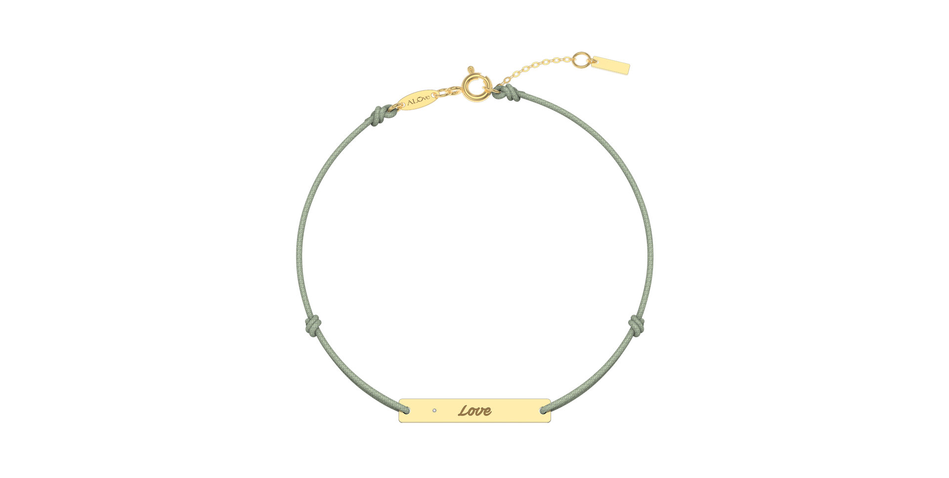 Diamantový náramek se šňůrkou Stamp Diamond