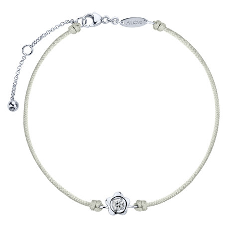 Diamantový náramek se šňůrkou Diamond Blossom