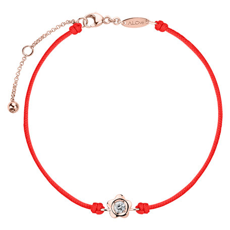 Diamantový náramek se šňůrkou Diamond Blossom